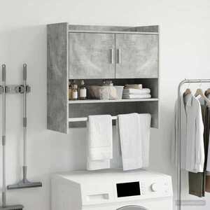 Imagine vidaXL Raft de perete Montare pe perete Gri Beton 80 x 36 x 80 cm