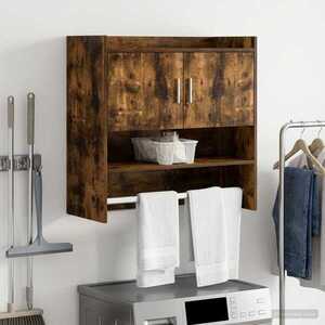Imagine vidaXL Raft de perete Montare pe perete Stejar fumuriu 80 x 36 x 80 cm