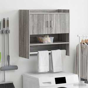 Imagine vidaXL Raft de perete Montare pe perete Sonoma gri 80 x 36 x 80 cm