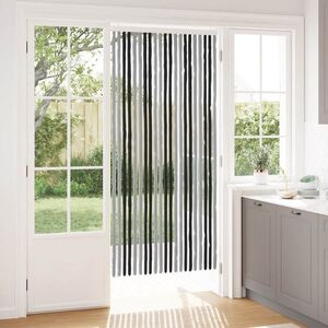 Imagine vidaXL Perdea pentru insecte din chenille Gri și negru 90 x 200 cm
