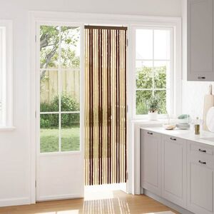 Imagine vidaXL Perdea pentru insecte din chenille Maro și Bej 56 x 200 cm