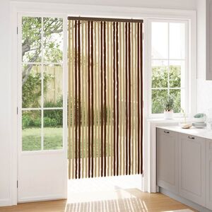 Imagine vidaXL Perdea pentru insecte din chenille Maro și Bej 100 x 200 cm