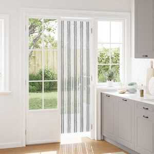 Imagine vidaXL Perdea pentru insecte din chenille Gri și alb 56 x 200 cm