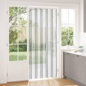 Imagine vidaXL Perdea pentru insecte din chenille Gri și alb 90 x 220 cm