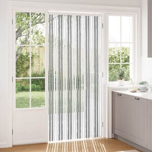 Imagine vidaXL Perdea pentru insecte din chenille Gri și alb 100 x 220 cm