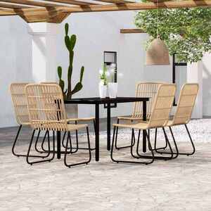 Imagine vidaXL Set de mobilier pentru grădină, 7 piese, stejar