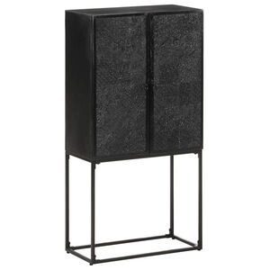 Imagine vidaXL Servantă, negru, 60x30x120 cm, lemn masiv de acacia & mango