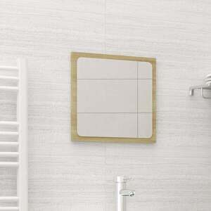 Imagine vidaXL Oglindă de baie LED, stejar sonoma, 40x8, 5x37cm, lemn prelucrat