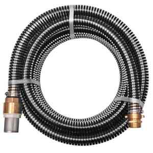 Imagine vidaXL Furtun de aspirație, conectori alamă, 3 m, 25 mm, negru