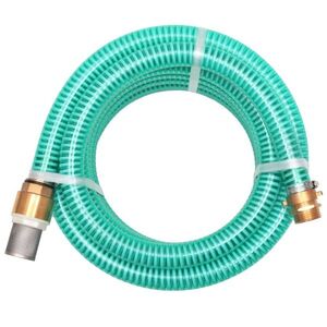 Imagine vidaXL Furtun de aspirație, conectori de alamă, 3 m, 25 mm, verde