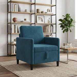 Imagine vidaXL Sofa cu Spațiu de Depozitare albastru 72 x 78 x 87 cm Poliester