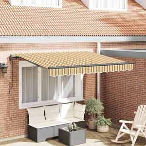 Imagine vidaXL Copertină retractabilă Galben și gri 250 x 200 cm țesătură