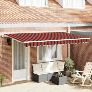 Imagine vidaXL Copertină retractabilă Portocaliu 350 x 200 cm țesătură