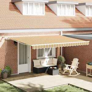 Imagine vidaXL Copertină retractabilă Multicolour 450 × 350 cm Poliester