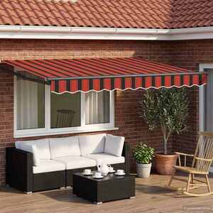 Imagine vidaXL Copertină retractabilă Portocalie, Neagră și Galbenă 3, 5 x 2 m