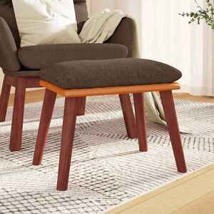 Imagine vidaXL Taburet, maro, 45x29, 5x35 cm, textil & piele ecologică