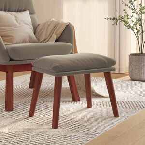 Imagine vidaXL Taburet, gri deschis, 45x29, 5x35 cm, catifea