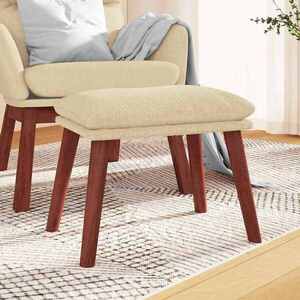 Imagine vidaXL Taburet, crem, 45x29, 5x35 cm, material textil