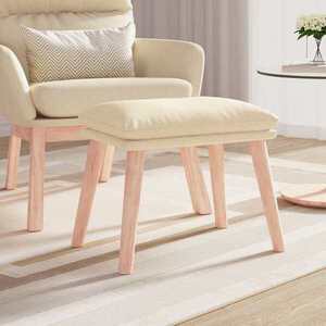 Imagine vidaXL Taburet, crem, 45x29, 5x35 cm, material textil