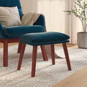 Imagine vidaXL Taburet, albastru, 45x29, 5x35 cm, catifea