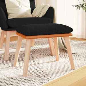 Imagine vidaXL Taburet, negru, 45x29, 5x35 cm, textil & piele ecologică