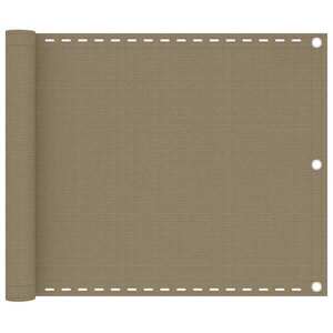 Imagine vidaXL Paravan de balcon, gri taupe, 75x300 cm, HDPE