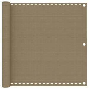 Imagine vidaXL Paravan de balcon, gri taupe, 90x400 cm, HDPE
