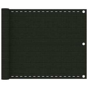 Imagine vidaXL Paravan de balcon, verde închis, 75x300 cm, HDPE