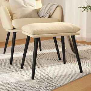 Imagine vidaXL Taburet, crem, 45x29, 5x35 cm, material textil