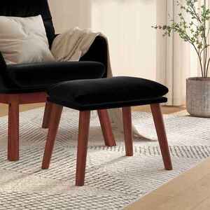Imagine vidaXL Taburet, negru, 45x29, 5x35 cm, catifea