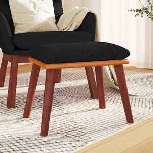 Imagine vidaXL Taburet, negru, 45x29, 5x35 cm, textil & piele ecologică