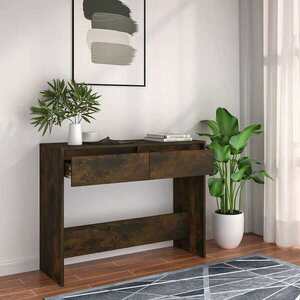 Imagine vidaXL Masă consolă, stejar afumat, 100x35x76, 5 cm, PAL