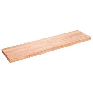 Imagine vidaXL Raft de perete maro deschis 120x30x(2-4) cm lemn stejar tratat