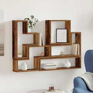 Imagine vidaXL Raft de perete Montare pe perete Lemn vechi 96 x 12 x 64 cm