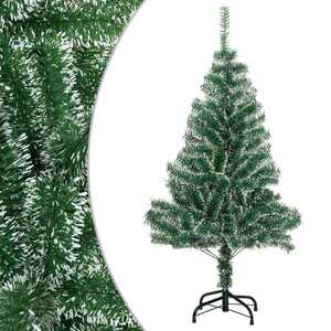 Imagine vidaXL Brad de Crăciun artificial cu zăpadă, verde, 120 cm