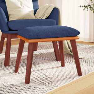 Imagine vidaXL Taburet, albastru, 45x29, 5x35 cm, material textil și piele eco