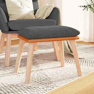Imagine vidaXL Taburet, gri închis, 45x29, 5x35 cm, textil & piele ecologică