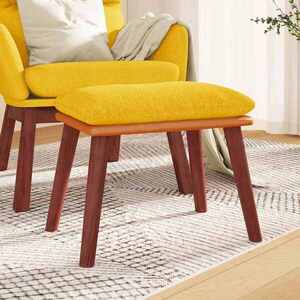Imagine vidaXL Taburet, galben muștar, 45x29, 5x35 cm, textil și piele eco
