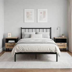 Imagine vidaXL Noptieră 2 buc. natural 40 x 33 x 46 cm Lemn de mango solid