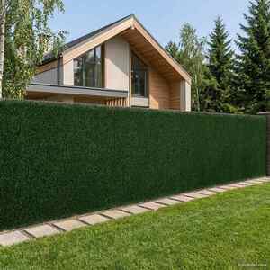 Imagine vidaXL Gard Artificial Verde închis 1 x 3 m PVC și Oțel