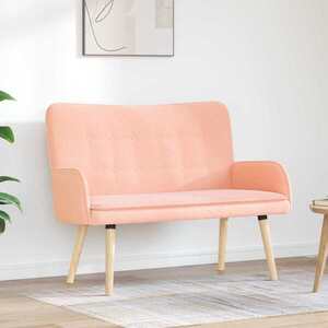 Imagine vidaXL Canapea cu 2 locuri Roz 115 x 61 x 87 cm Bouclé
