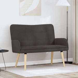 Imagine vidaXL Canapea cu 2 locuri Gri închis 115 x 61 x 87 cm Bouclé