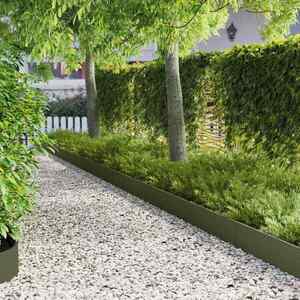 Imagine vidaXL Margine pentru gazon 10 buc. 103 x 20 cm Oțel Verde măsliniu