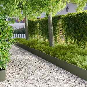 Imagine vidaXL Margine pentru gazon 20 buc. 103 x 25 cm Oțel Verde măsliniu