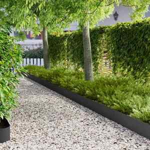 Imagine vidaXL Margine pentru gazon 30 buc. 103 x 20 cm Oțel Negru
