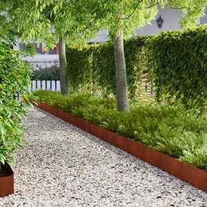 Imagine vidaXL Margine pentru gazon 30 buc. 103 x 20 cm Oțel Ruginit