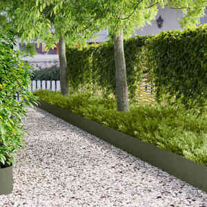 Imagine vidaXL Margine pentru gazon 10 buc. 103 x 25 cm Oțel Verde măsliniu