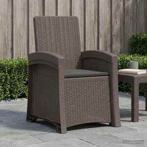 Imagine vidaXL Scaun de grădină reclinabil aspect rattan PP