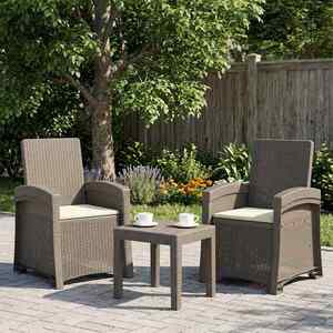 Imagine vidaXL Scaun de grădină reclinabil aspect rattan 2 buc. PP