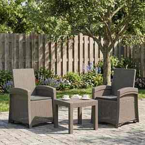 Imagine vidaXL Scaun de grădină reclinabil aspect rattan 2 buc. PP